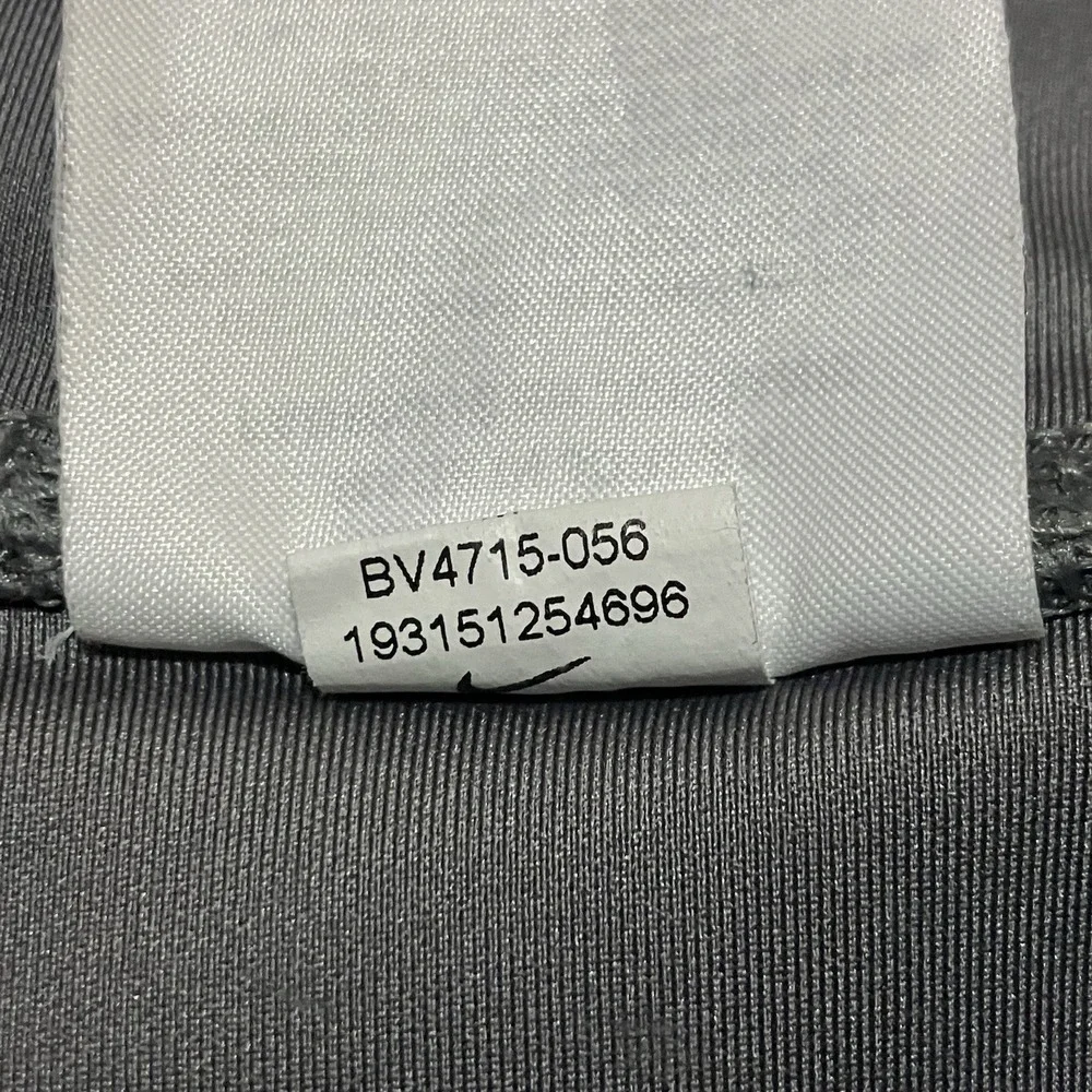 Nike Dri-Fit Womens Size Medium Gray Black Running Stretch‎ Legging Zipper Cuff